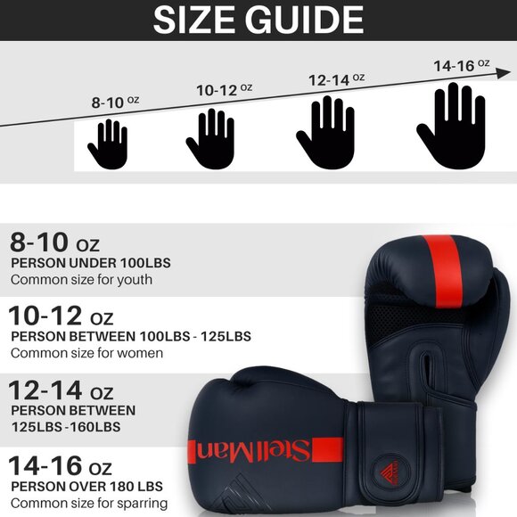 Stellman Challenger 2.0 Inflatable Boxing Gloves Black Red Training Punch Gear - Picture 4 of 6